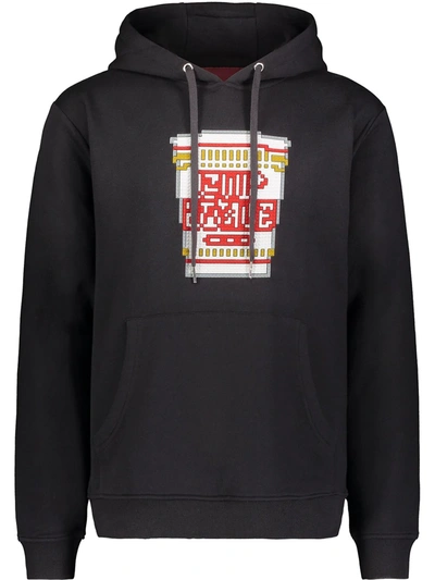 Mostly Heard Rarely Seen 8-bit Hot Pasta Print Hoodie In Black