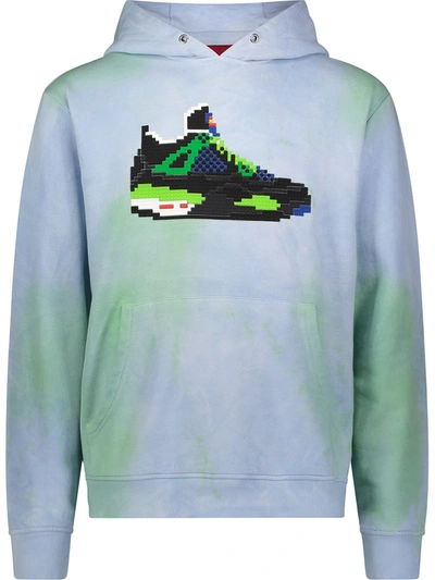 Mostly Heard Rarely Seen 8-bit Sneaker Print Hoodie In Blue