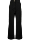 Patou Wide-leg Cropped Trousers In Multi-colored