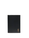 SAINT LAURENT LOGO-PLAQUE CARDHOLDER