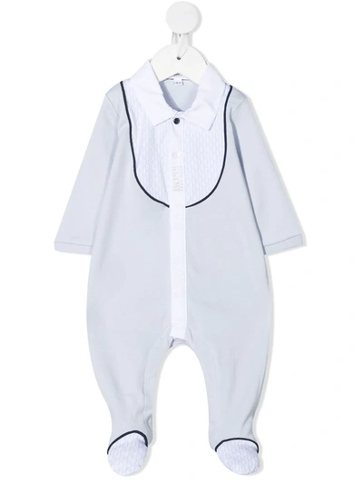 Bosswear Babies' Button-up Romper In 蓝色
