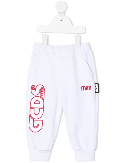 Gcds Babies' Logo Print Track Trousers In 白色