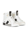 DOLCE & GABBANA LOGO-EMBOSSED LACE-UP SNEAKERS