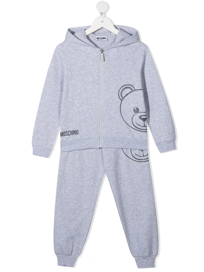 Moschino Kids' Toy Bear Tracksuit Set In Grey