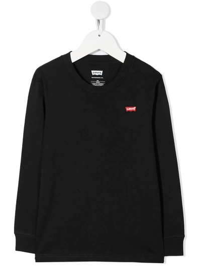 Levi's Kids' Logo-printed T-shirt In Black