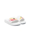 Fendi Kids' Monster Eyes Slide Sandal In White