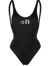 DSQUARED2 LOGO-PRINT ONE-PIECE SWIMSUIT