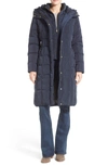 Cole Haan Signature Cole Haan Bib Insert Down & Feather Fill Coat In Navy