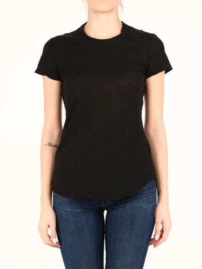 James Perse Sheer Cotton Jersey T-shirt In Black