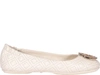 Tory Burch Minnie Quilted Ballerina Shoes In Cream