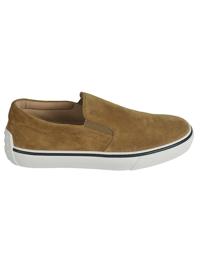 Tod's Tods Logo Stamped Slip-on Shoes In Bronzo