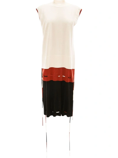 Jw Anderson Layered Sleeveless Dress In Brown