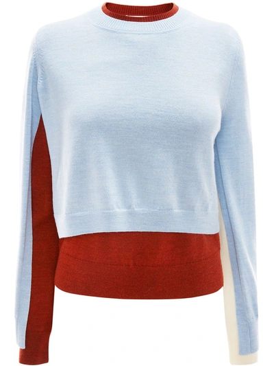Jw Anderson Layered Crew-neck Jumper In Blue
