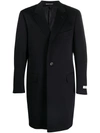 Canali Single-breasted Tailored Coat In Blue