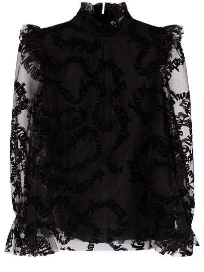 Zimmermann The Flower Hunter Blouse In Black