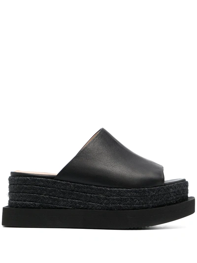 Paloma Barceló Catatumbo Wedge Platform Sandals In Black