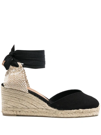 Castaã±er Chiara Wedge Espadrilles In Black