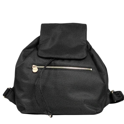 Borbonese Middle Backpack In Jet Op In Black