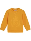 Dolce & Gabbana Logo-print Long-sleeve Sweatshirt In Orange