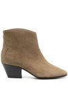 Isabel Marant Taupe Dacken Ankle Boots In Neutrals