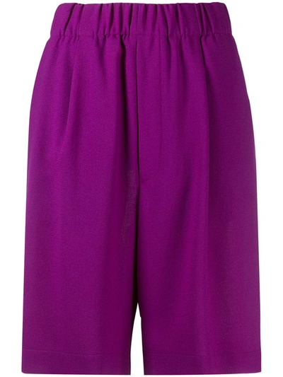 Jejia High-waisted Culotte Shorts In Purple