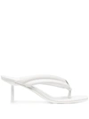 Le Silla Leather Slip-on Sandals In White