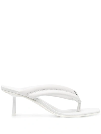 Le Silla Leather Slip-on Sandals In White