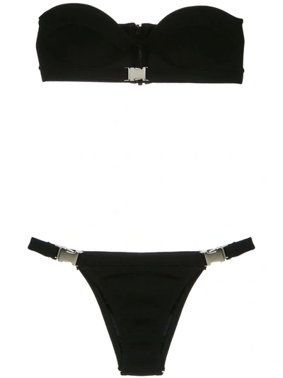 Amir Slama Buckles Bikini Set In Black