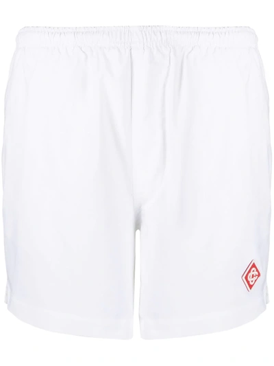 Casablanca Court Logo Track Shorts In White