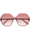 CHLOÉ ESTHER OCTAGONAL FRAME SUNGLASSES