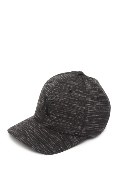 Hurley Icon Texture Baseball Cap In Black/black