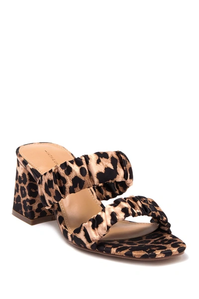 14th & Union Zandal Scrunch Printed Block Heel Sandal In Leopard