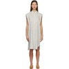 ACNE STUDIOS WHITE & BLACK STRIPED SHIRT DRESS