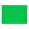 BALENCIAGA GREEN NEO CLASSIC CARD HOLDER