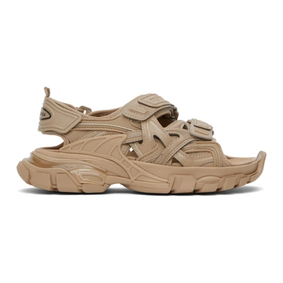 Balenciaga Track Touch-strap Sandals In Neutrals