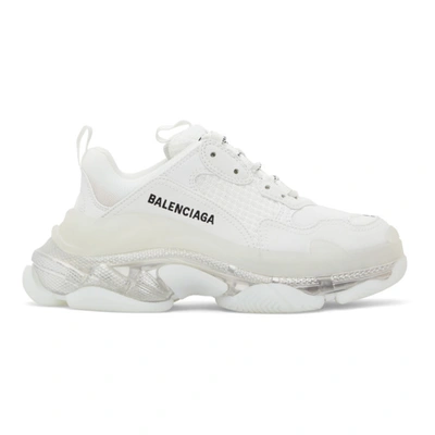 Balenciaga Triple S Clear-sole Trainer Sneakers In White