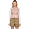 Moncler Liane Quilted Down Puffer Vest In Pink