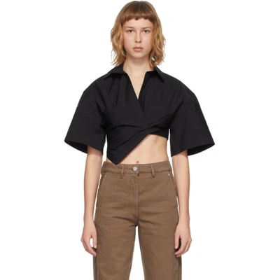 Jacquemus Black 'la Chemise Capri' Short Sleeve Shirt