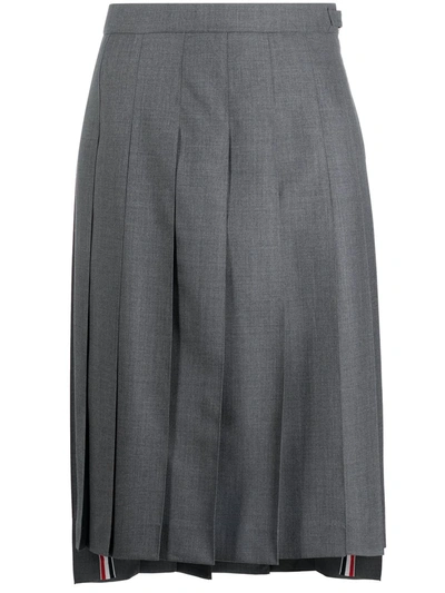 Thom Browne School Uniform Pleated Skirt In Grey