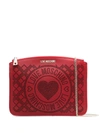 LOVE MOSCHINO PERFORATED LOGO CLUTCH