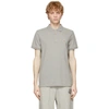 Moncler Logo-embroidered Polo Shirt In Grey