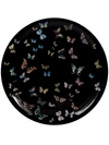 Fornasetti Butterfly Printed Tray In Black