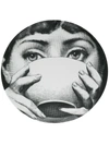 Fornasetti Tea Cup Print Plate In Black