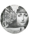 Fornasetti Tema E Variazioni Wall Plate In Black