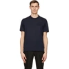 Brioni Logo-embroidered Cotton-jersey T-shirt In Blue