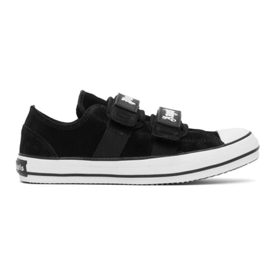 Palm Angels Logo-print Touch-strap Sneakers In Black