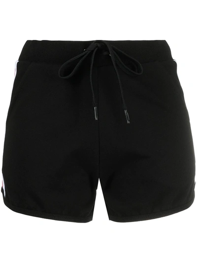 Moschino Side Logo Trim Shorts In Black