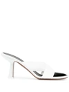 Neous Strappy Sandals With Open Toe And Cross Strap In White