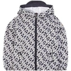 MONCLER MONCLER BLACK ANASTASIOS PRINT HOODED WINDBREAKER,1A7332054AWD