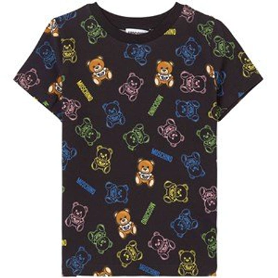 Moschino Kids' All Over Teddy T-shirt In Black